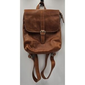 Andar Brooklyn Leather Backpack Bag Purse - Camel Tan
